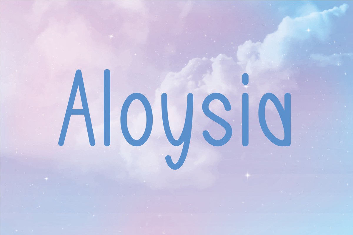 Aloysia Regular Font preview