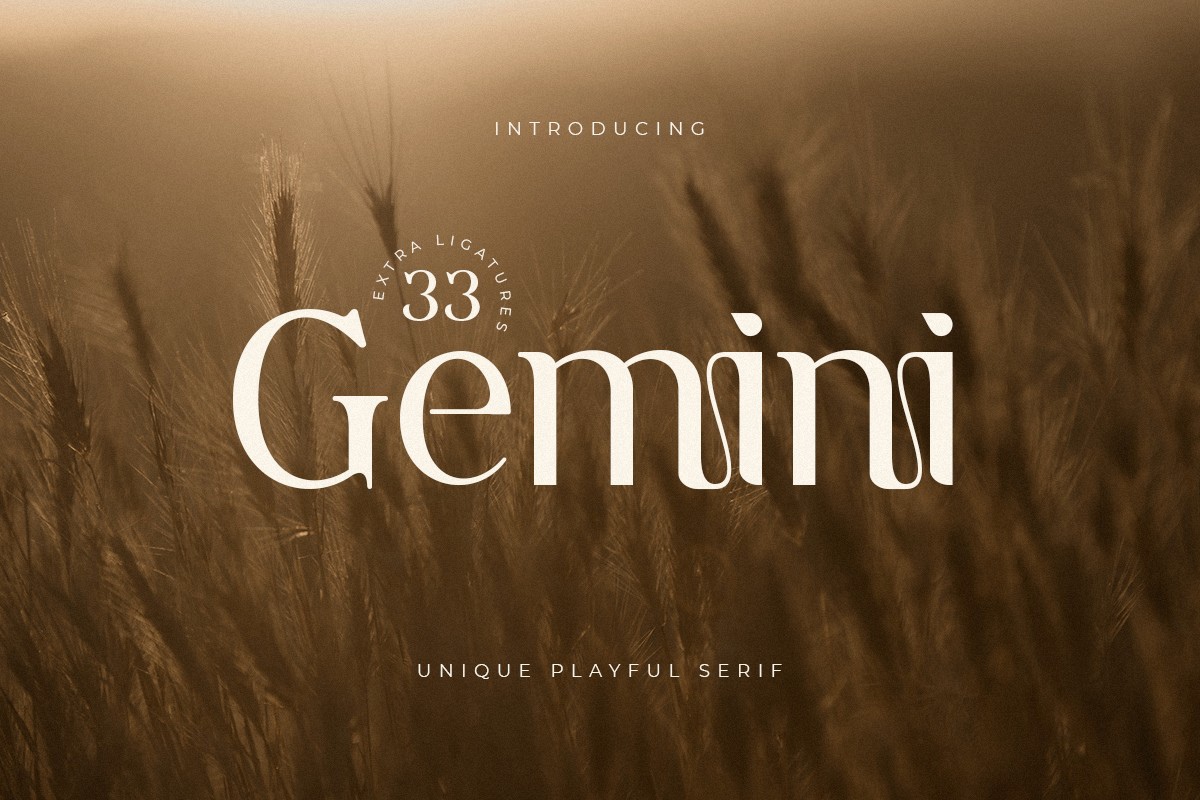 Gemini Font preview