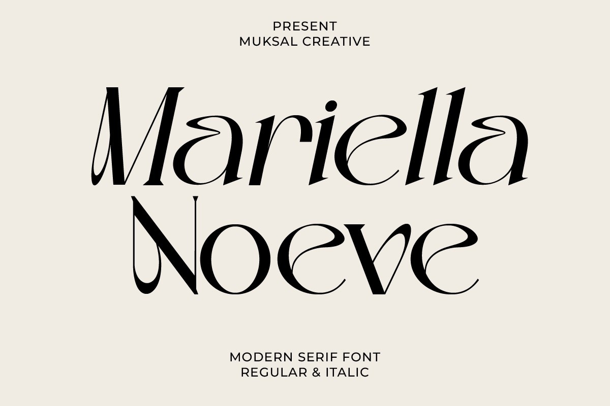 Mariella Noeve Font preview