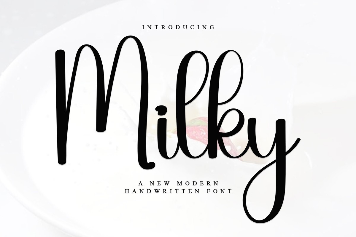 Milky Regular Font preview