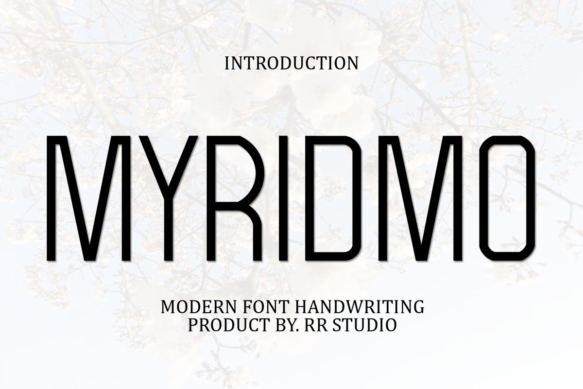 Myridmo Font preview