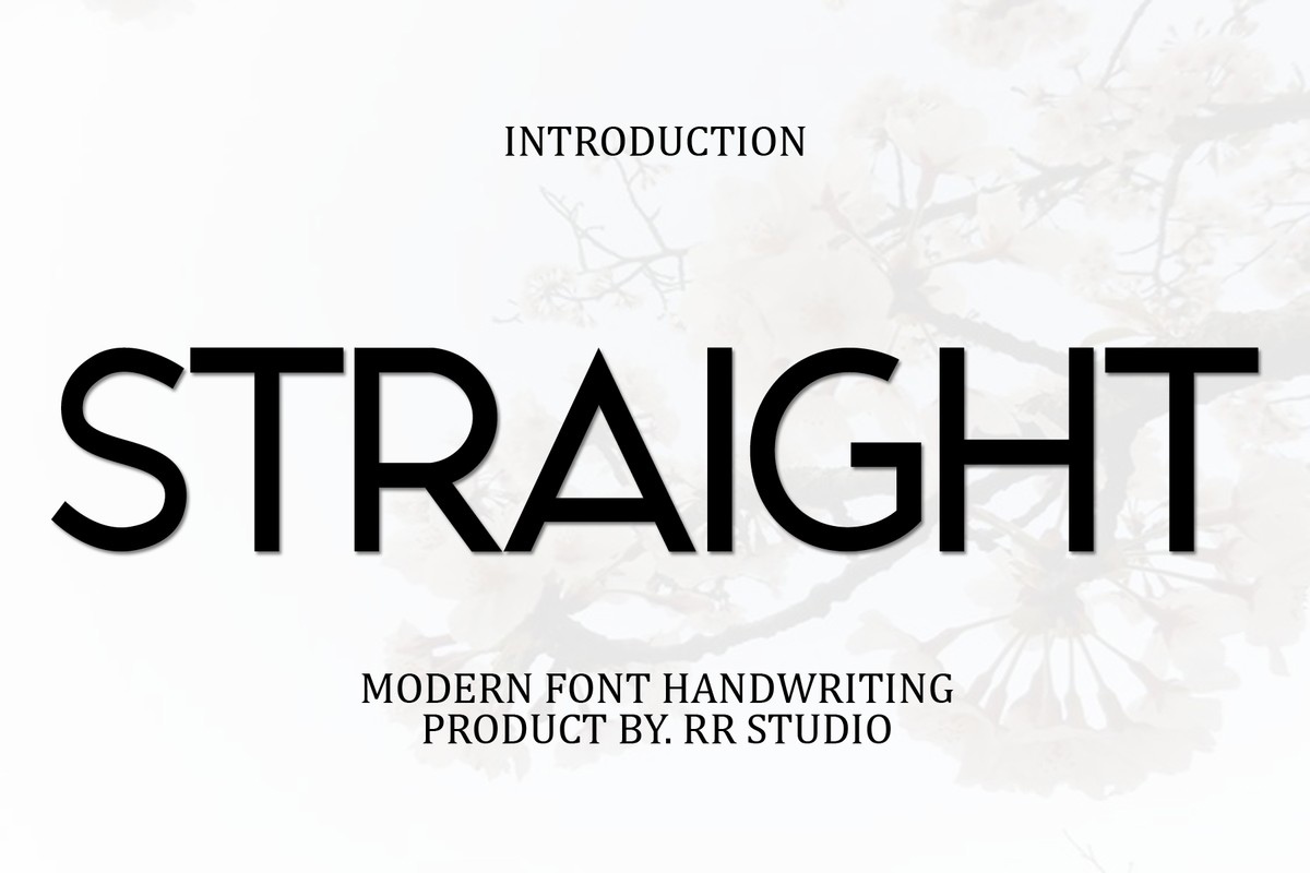 Straight Font preview