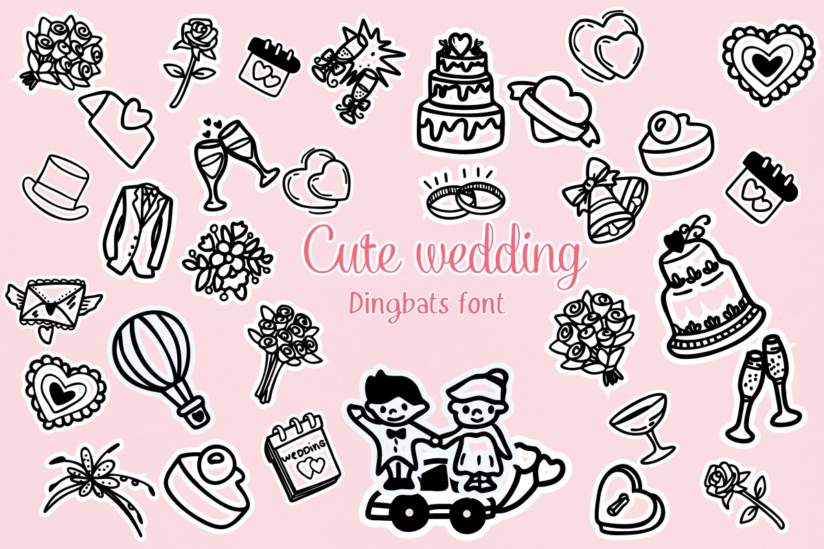 Cute Wedding Font preview