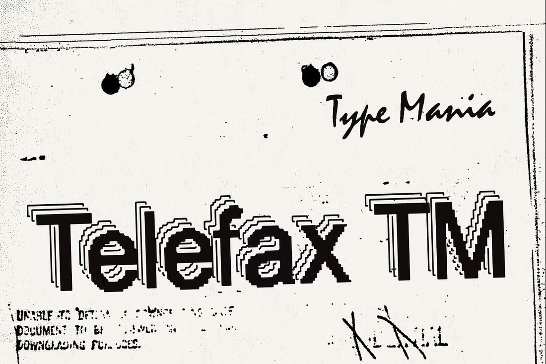 Telefax TM Font preview