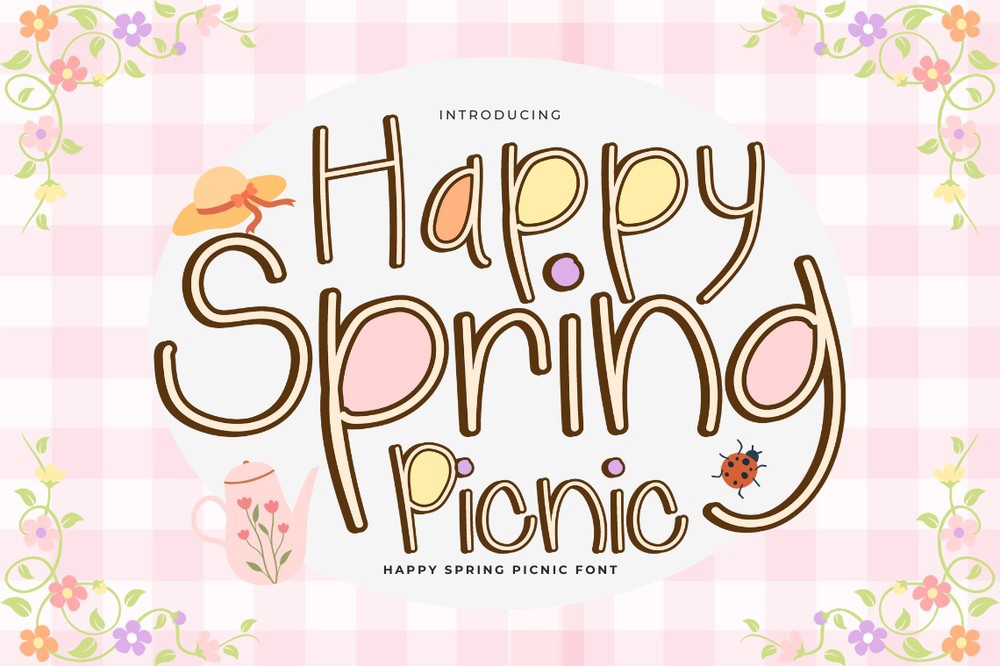 Happy Spring Picnic Regular Font preview