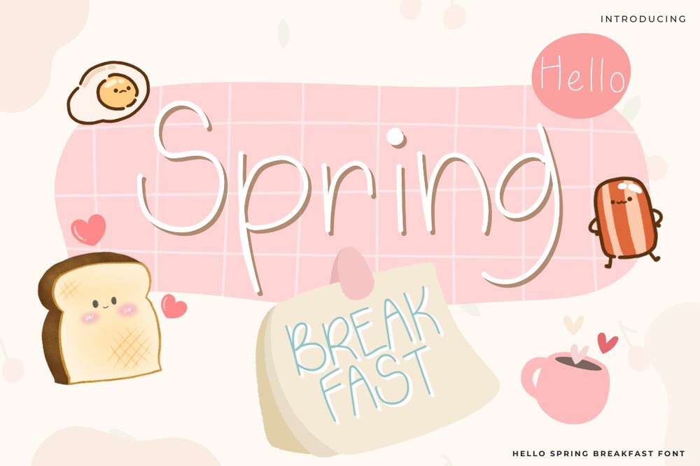 Hello Spring Breakfast Regular Font preview