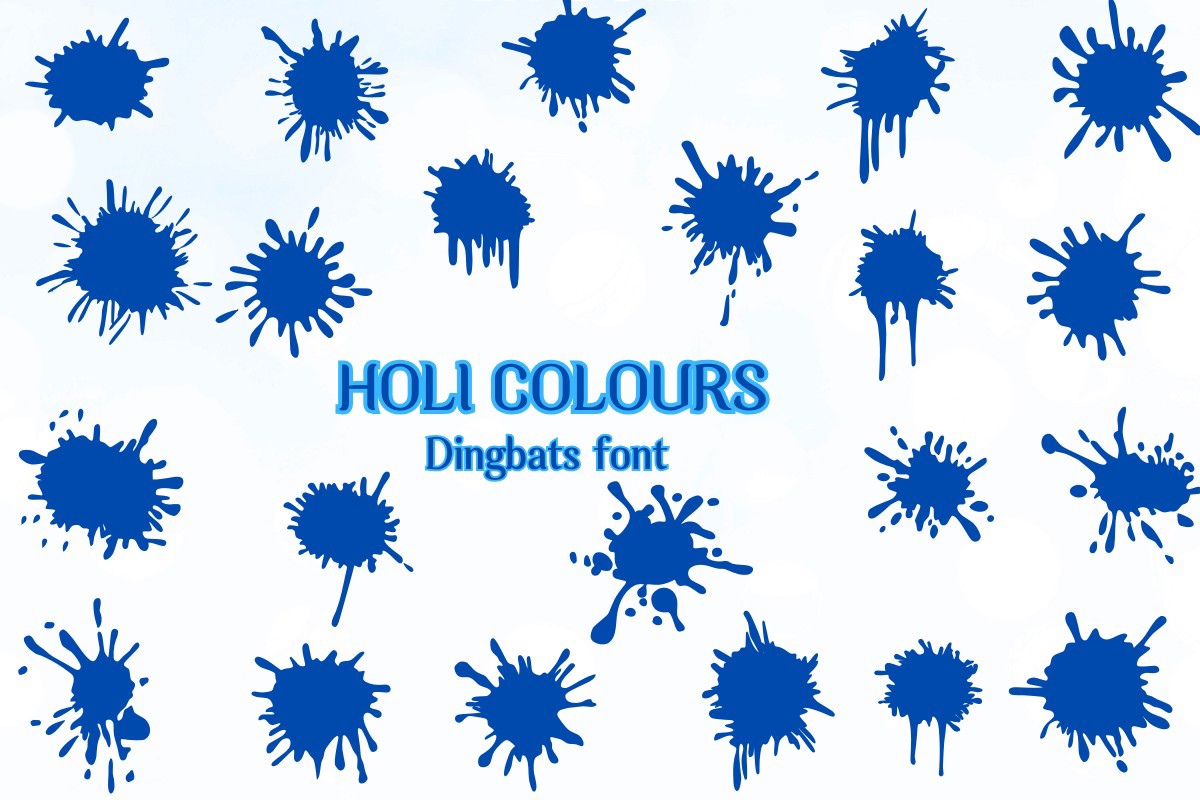 Holi Colours Font preview