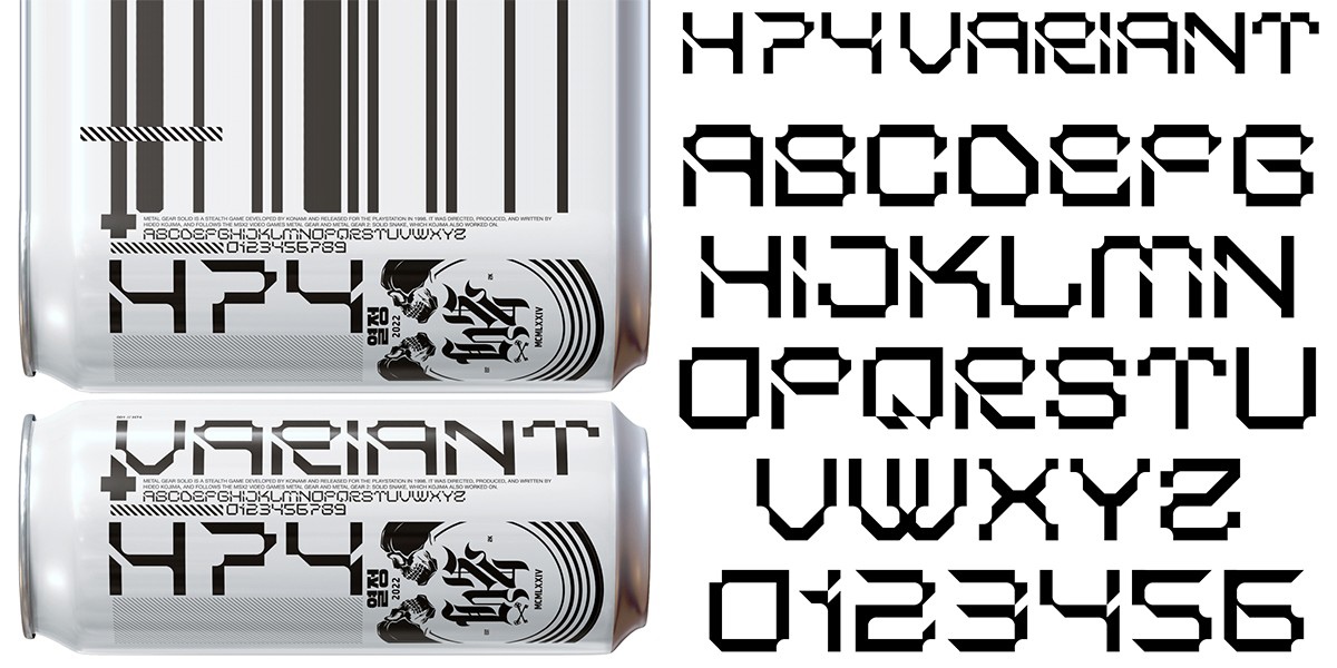 H74 Variant 00 Font preview