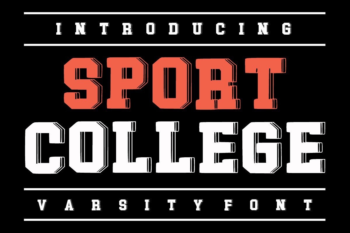 Sport College Regular Font preview