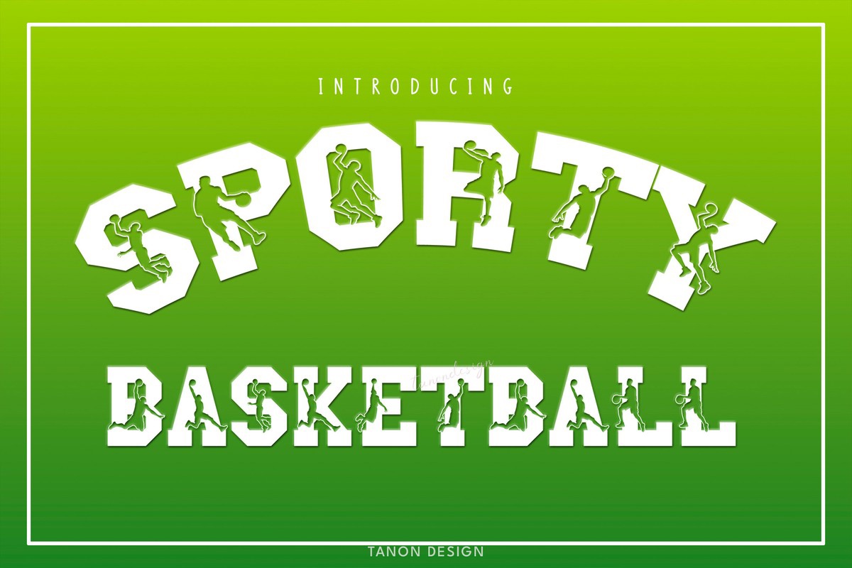 Sporty Basketball Font preview