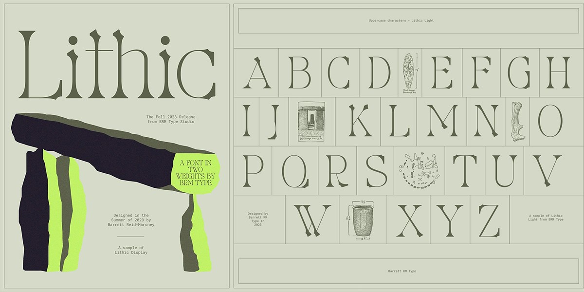 Lithic Font preview