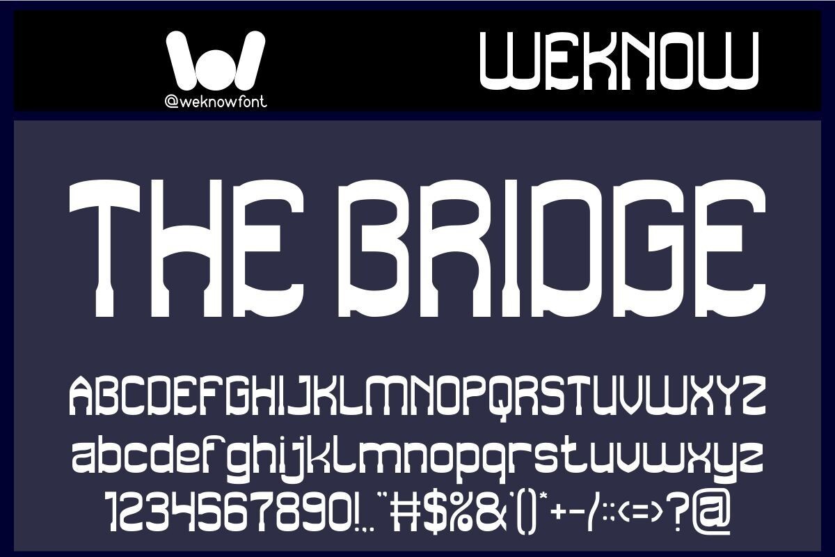 The Bridge Bold Italic Font preview