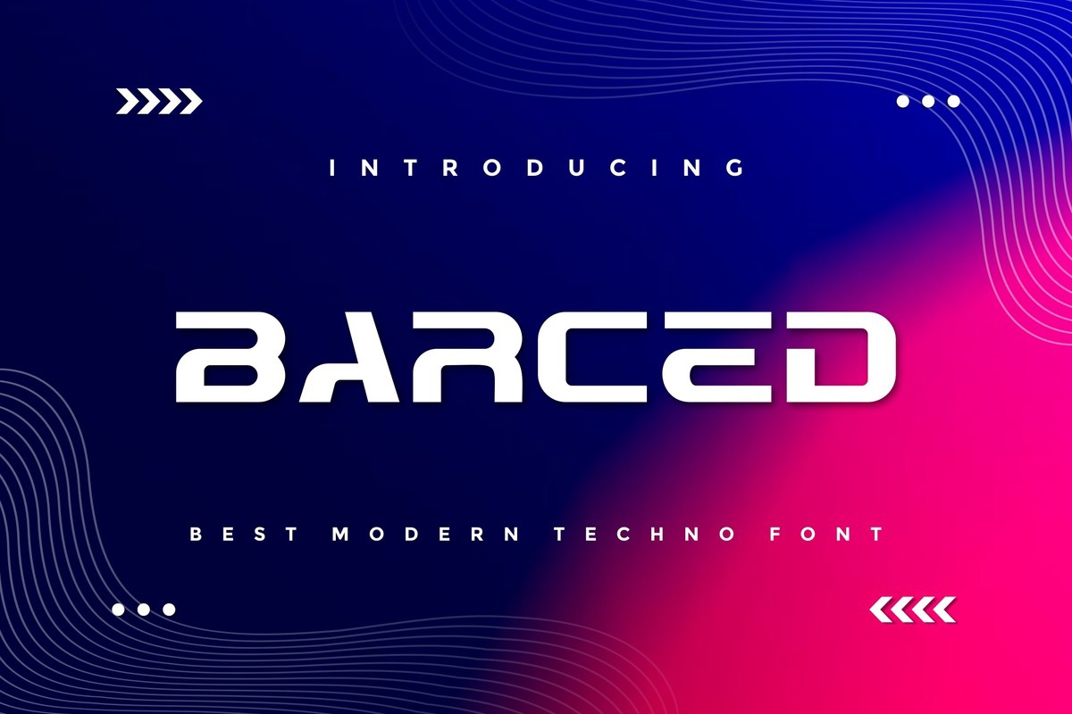 Barced Font preview