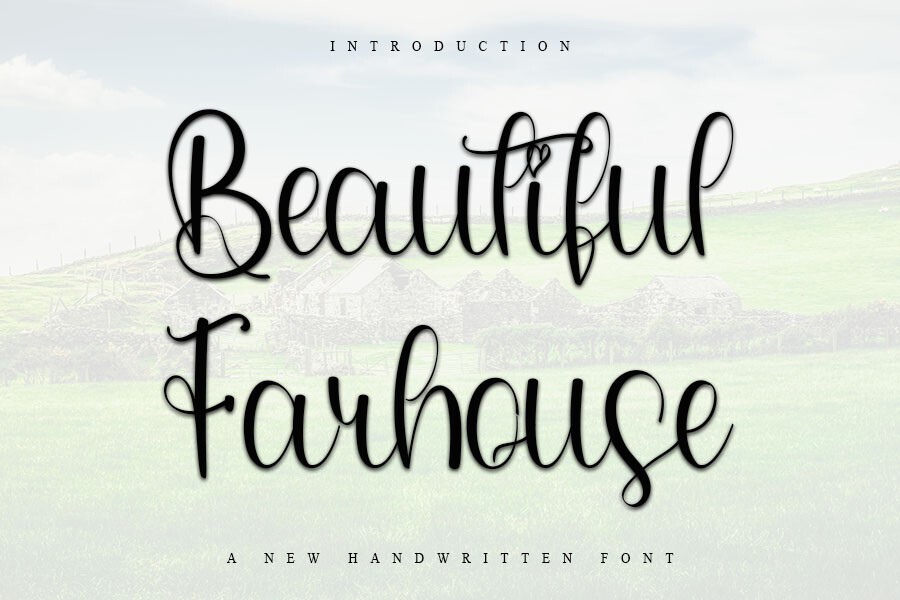 Beautiful Farmhouse Font preview