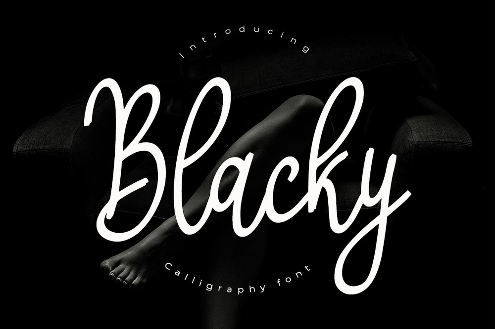 Blacky Font preview