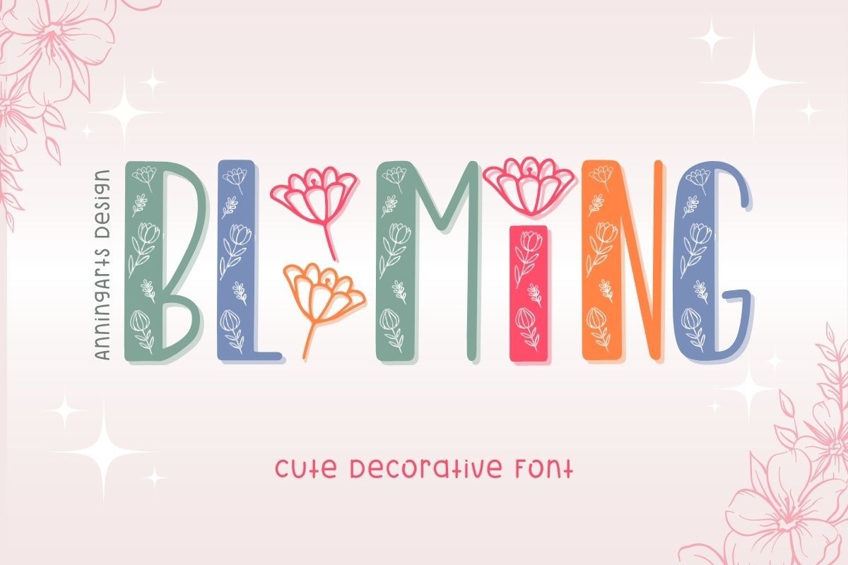 Blooming Regular Font preview