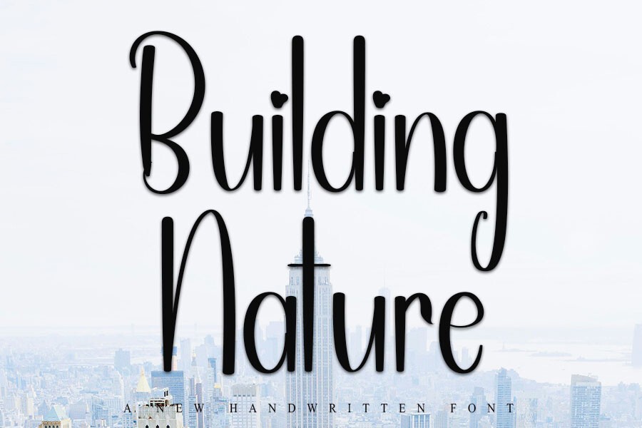 Building Nature Regular Font preview