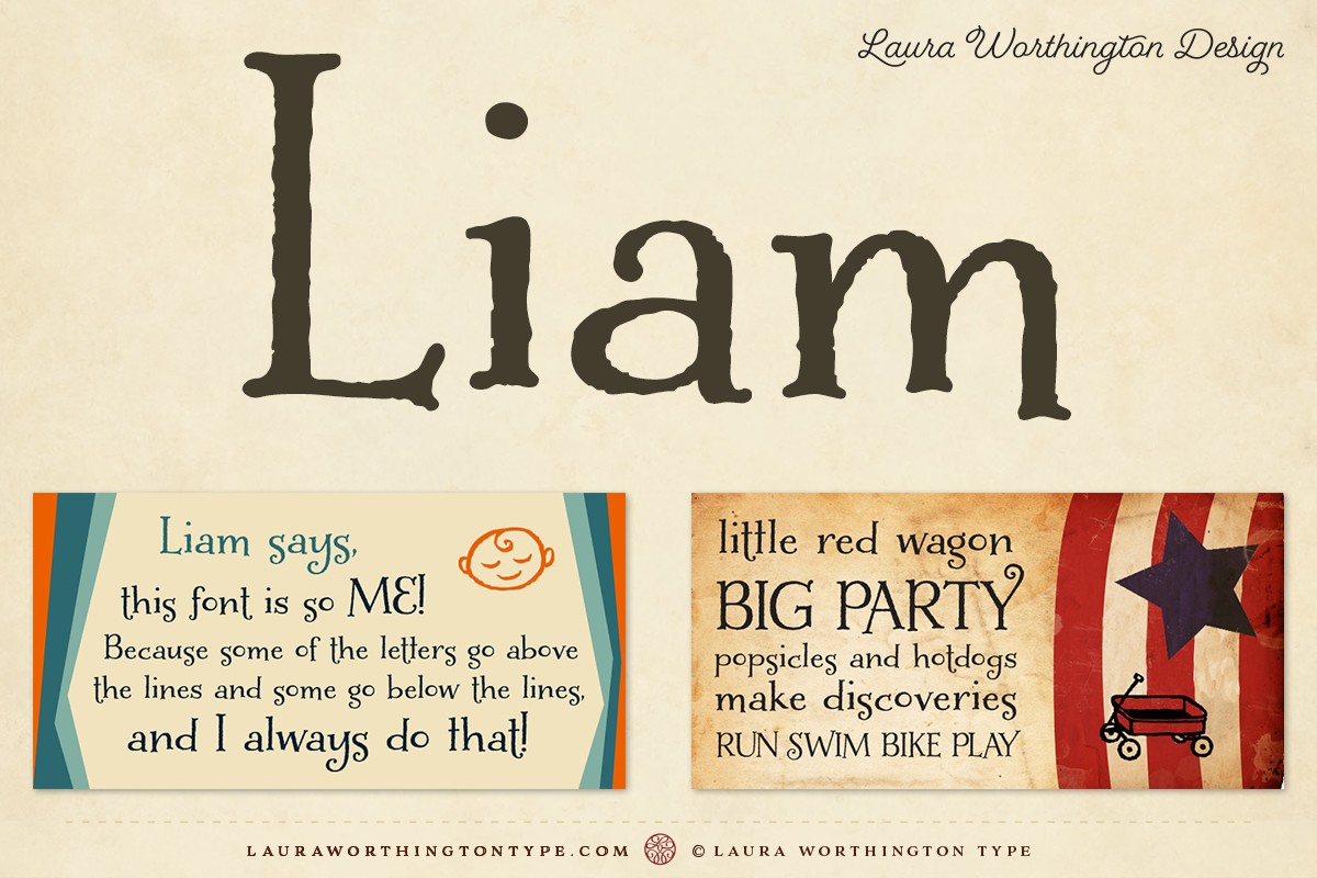 Liam Regular Font preview