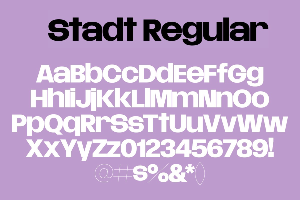 Stadt Font preview