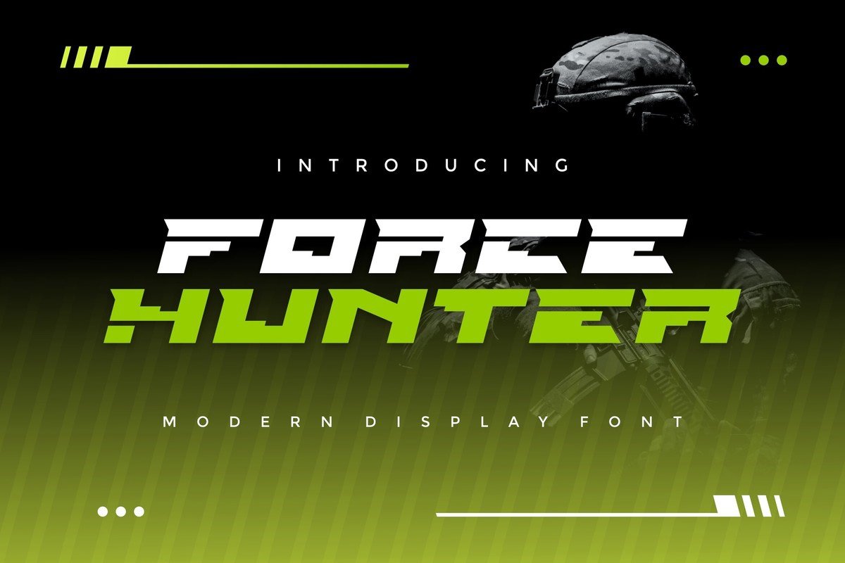 Force Hunter Font preview