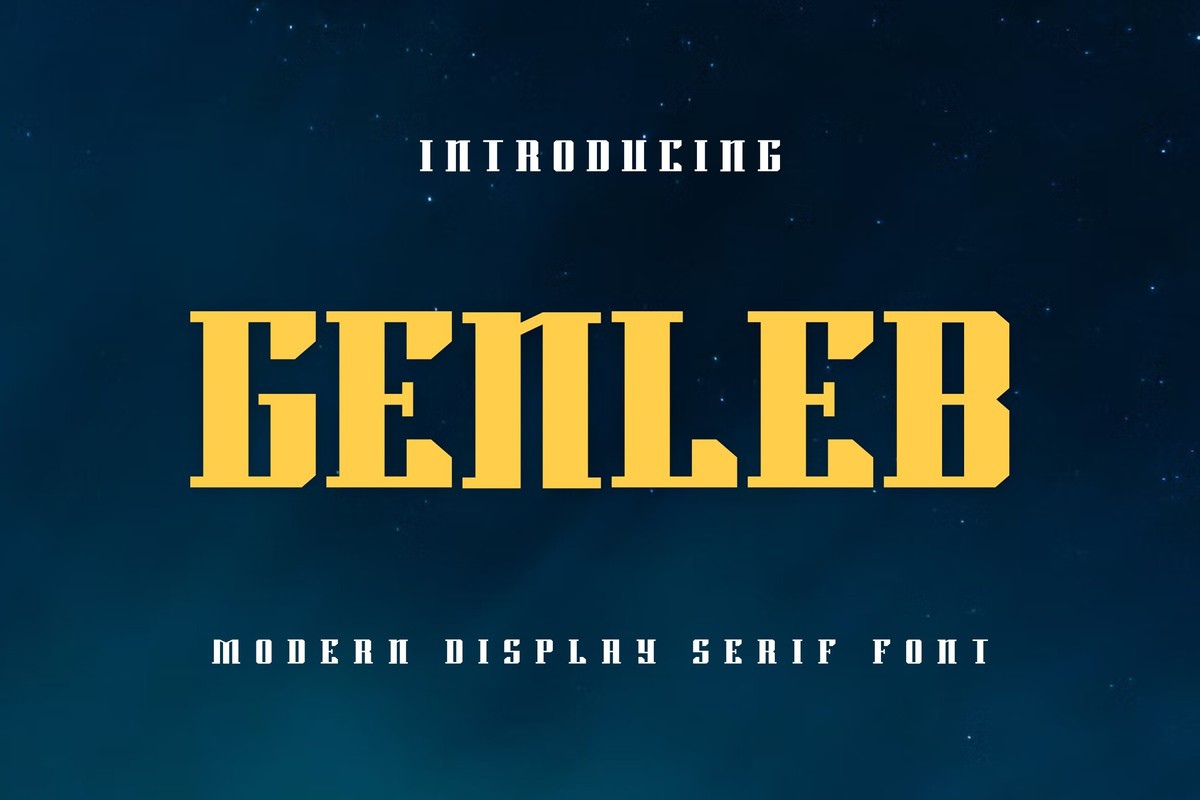 Genleb Regular Font preview