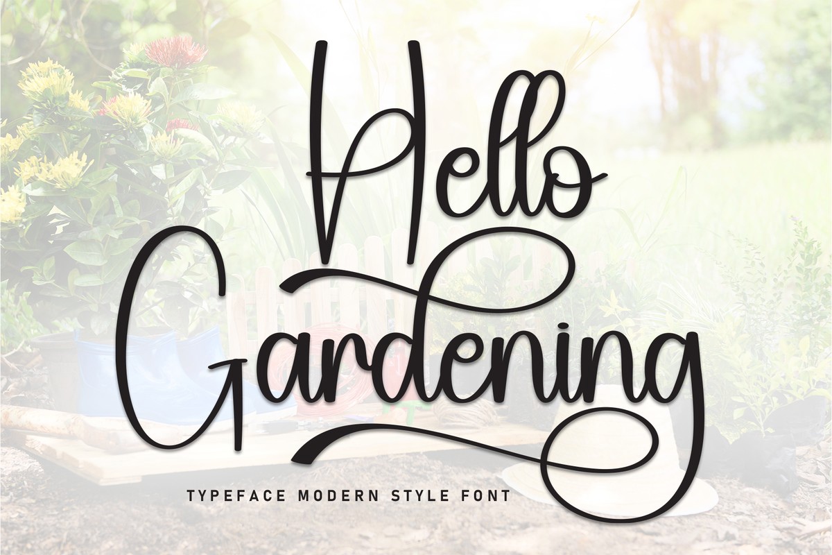 Hello Gardening Regular Font preview