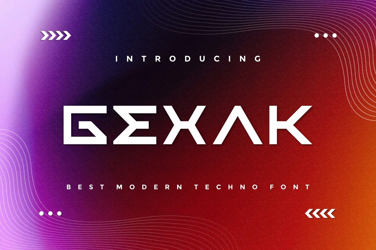 Gexak Regular Font preview