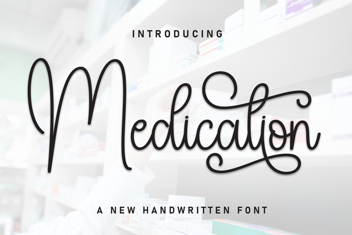 Medication Regular Font preview