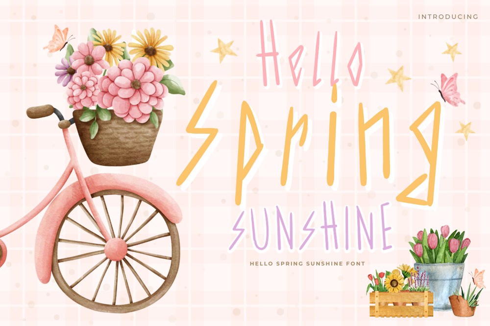 Hello Spring Sunshine Font preview