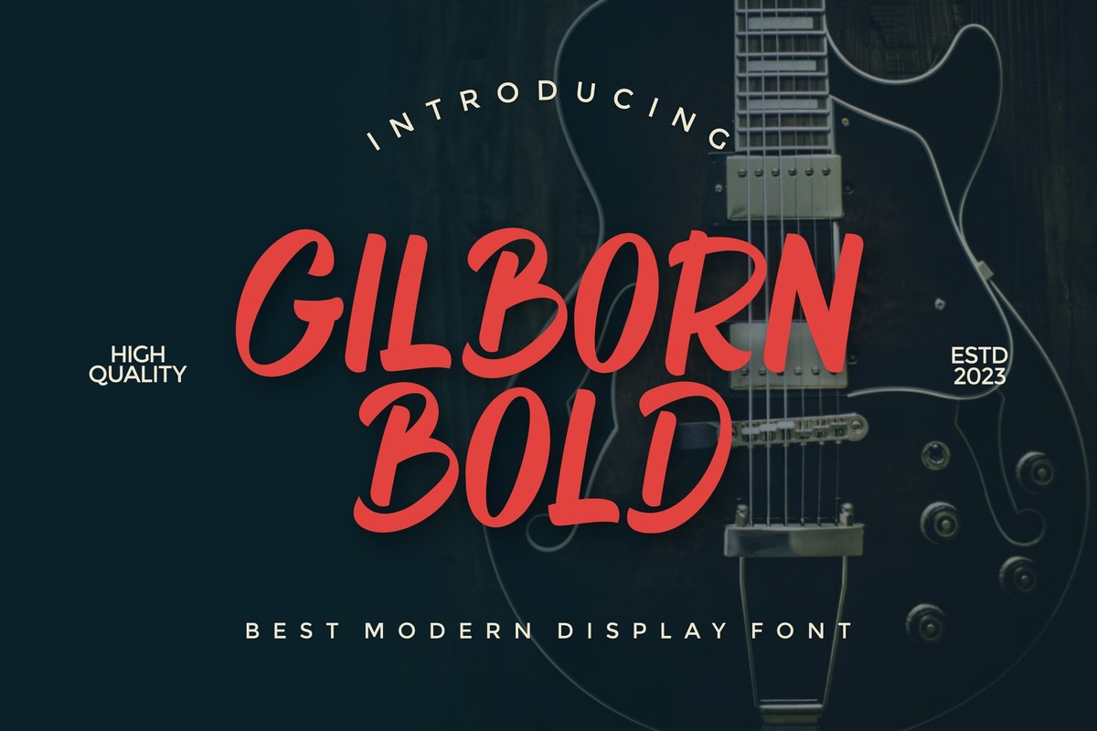 Gilborn Bold Regular Font preview