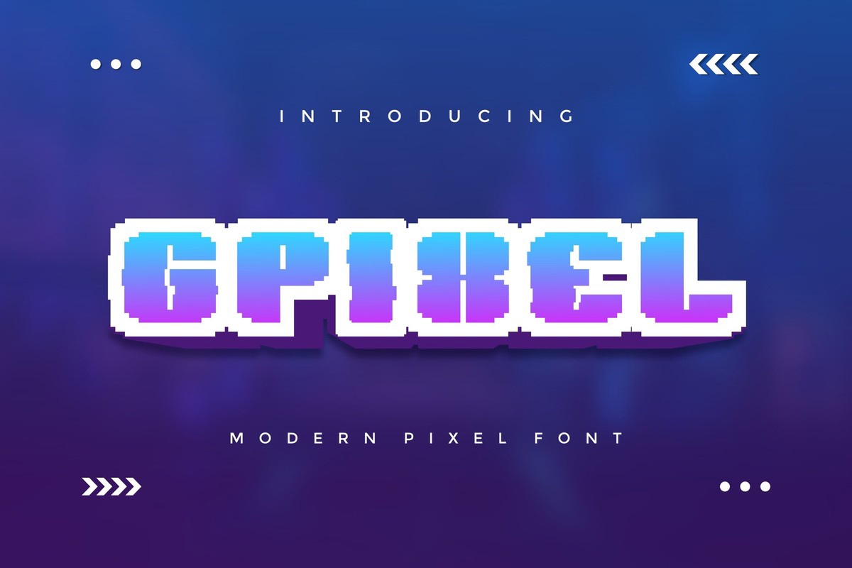 Gpixel Regular Font preview