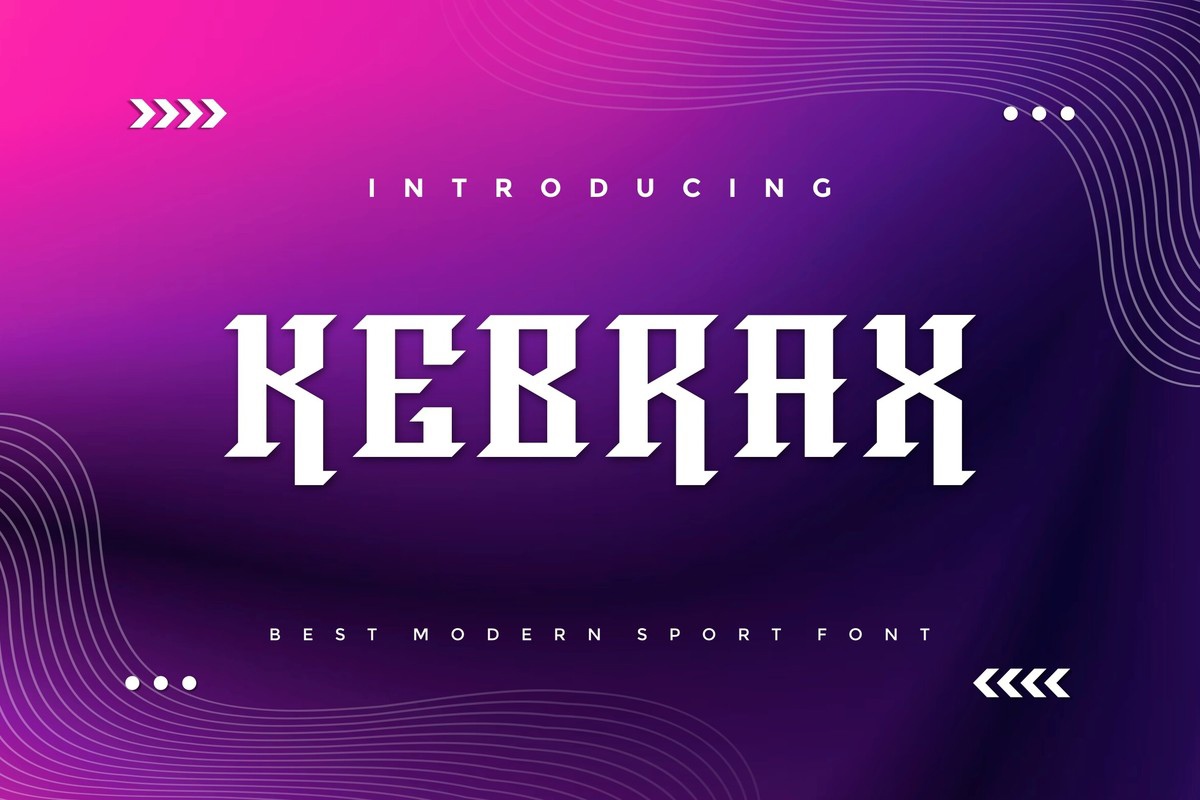 Kebrax Regular Font preview