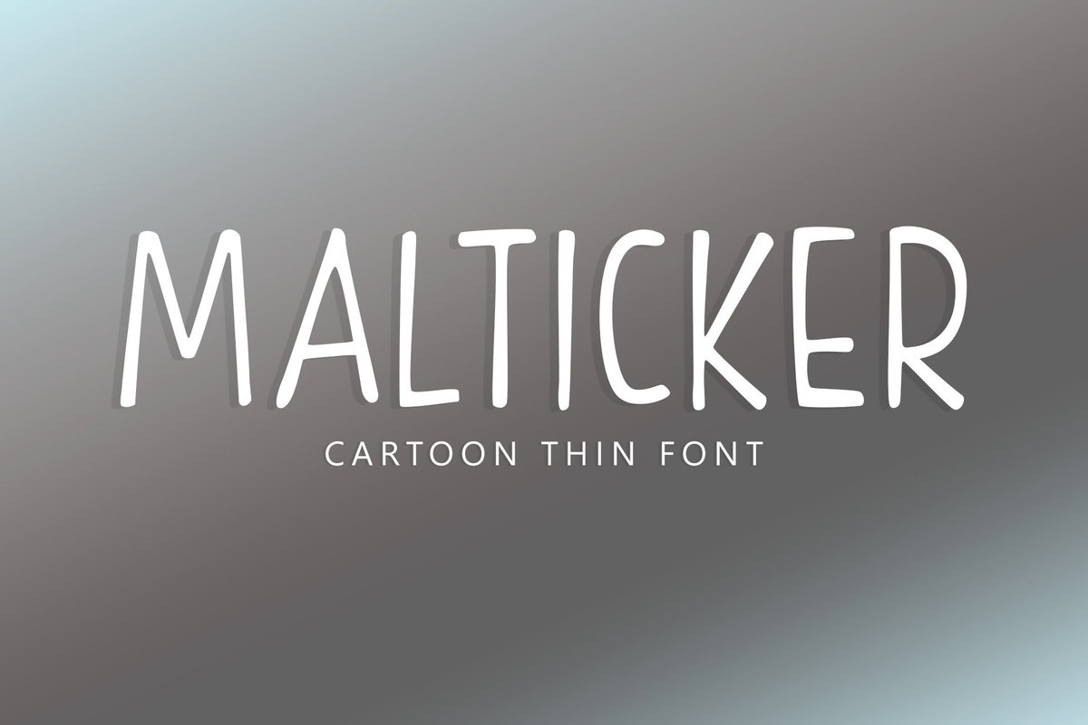 Malticker Font preview