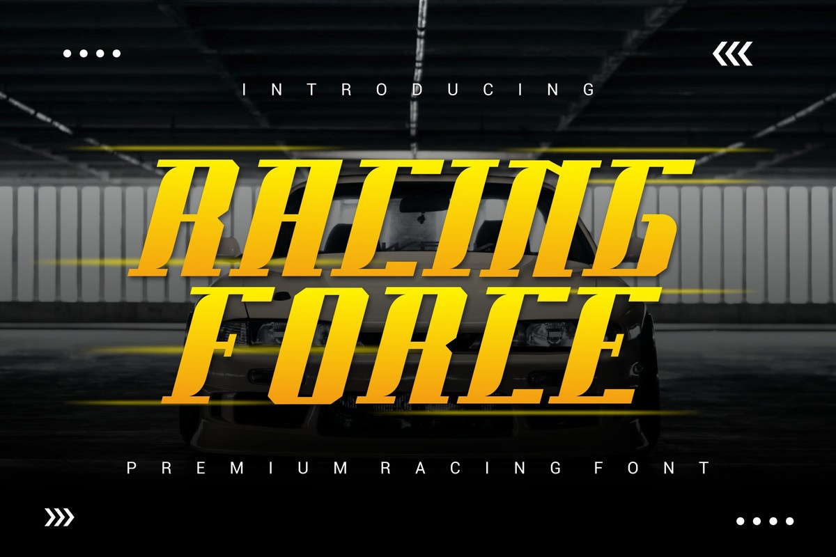 Racing Force Regular Font preview