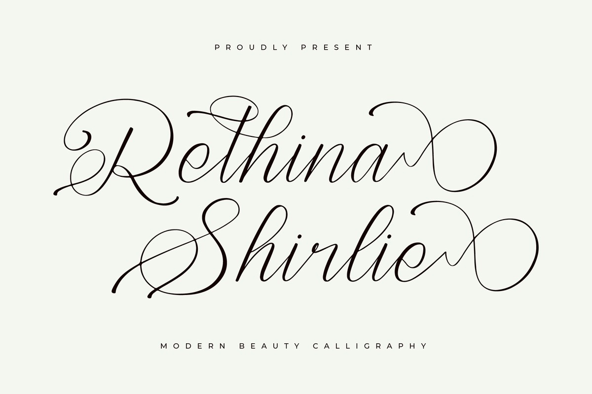 Rethina Shirlie Regular Font preview