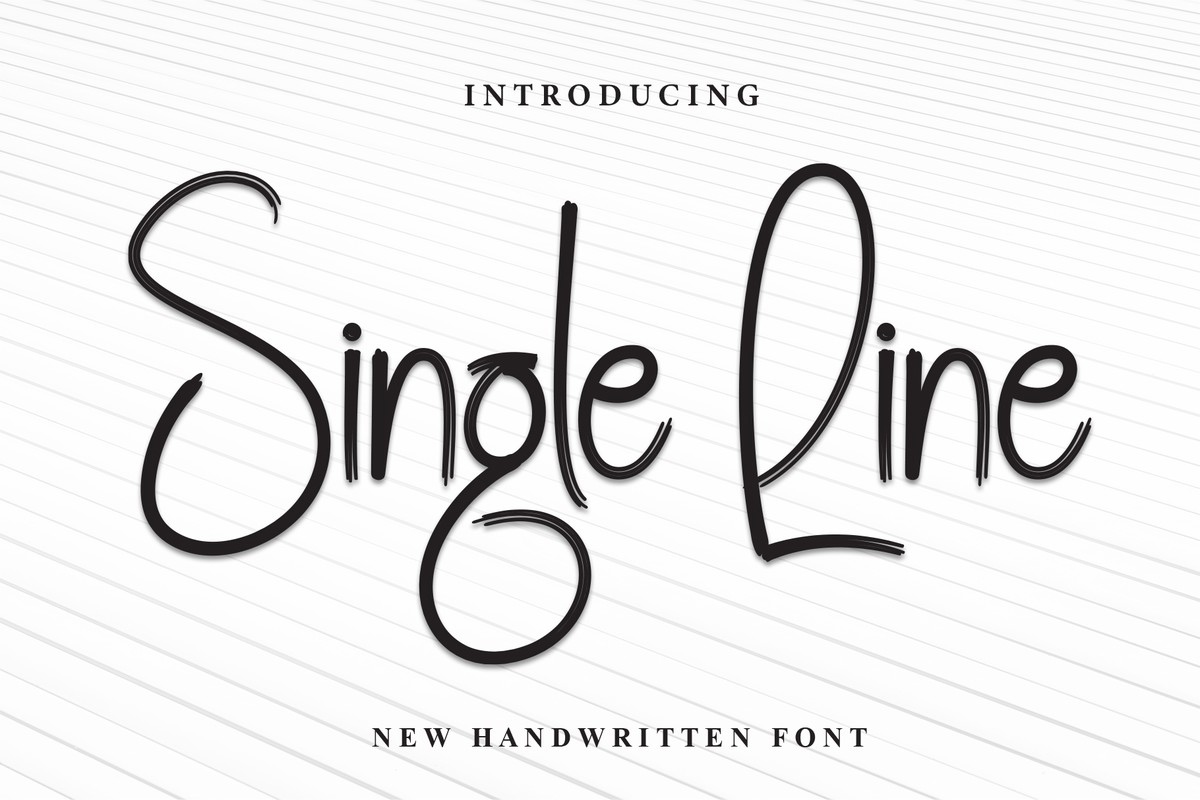 Single Line Regular Font preview