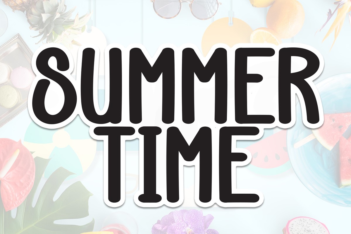 Summer Time Regular Font preview