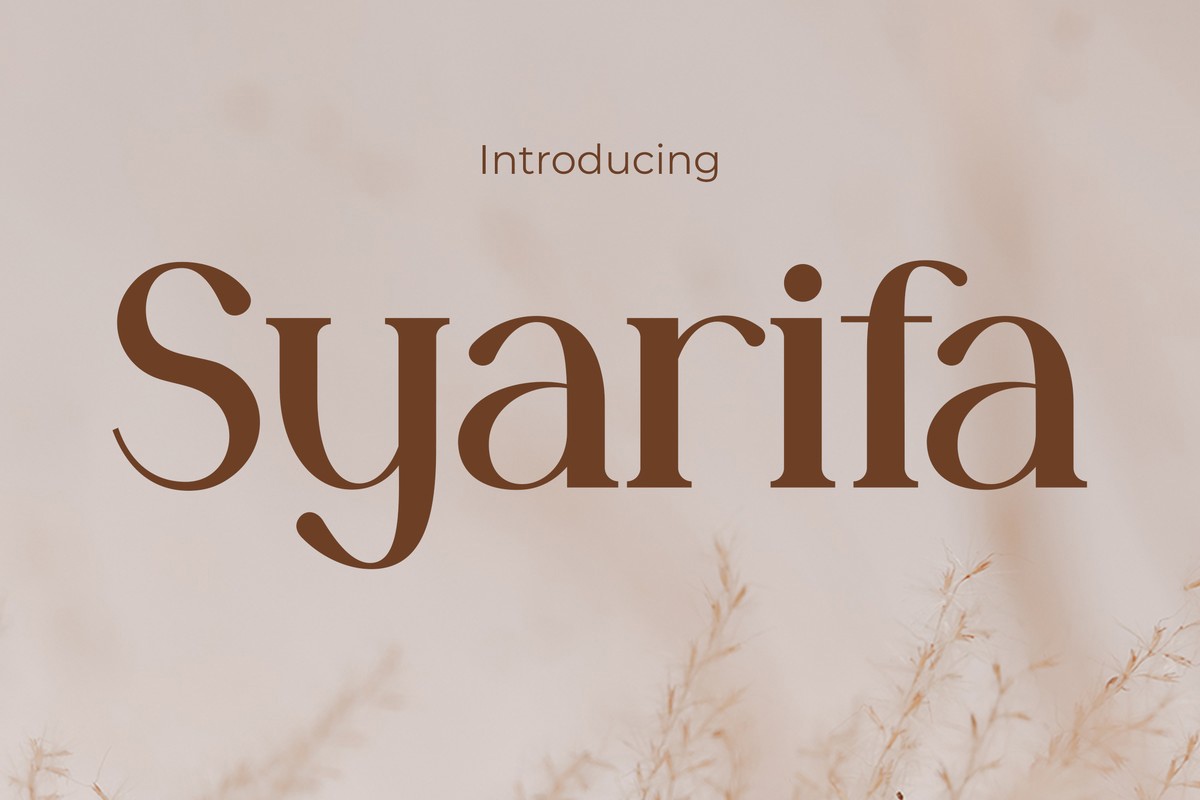 Syarifa Regular Font preview