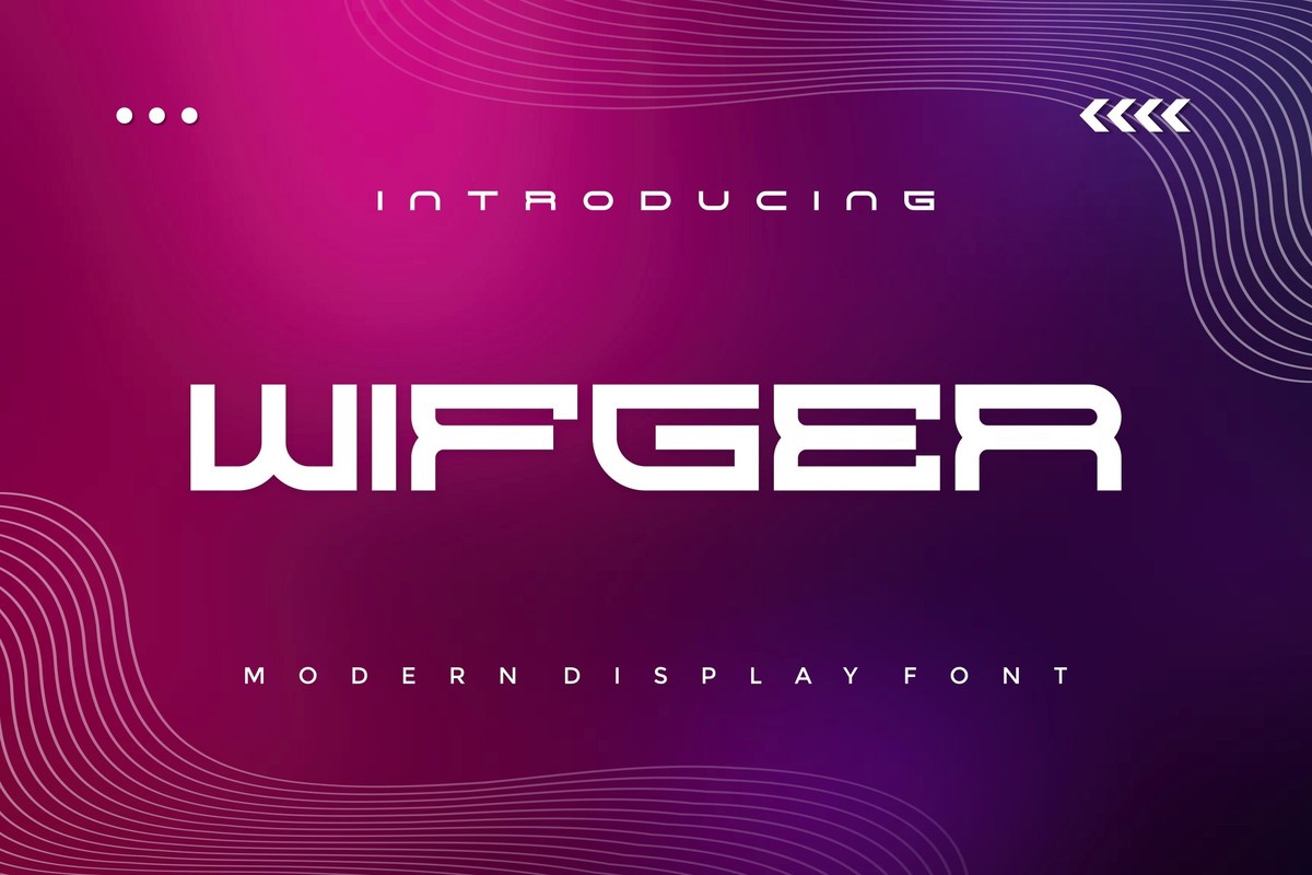 Wifger Regular Font preview