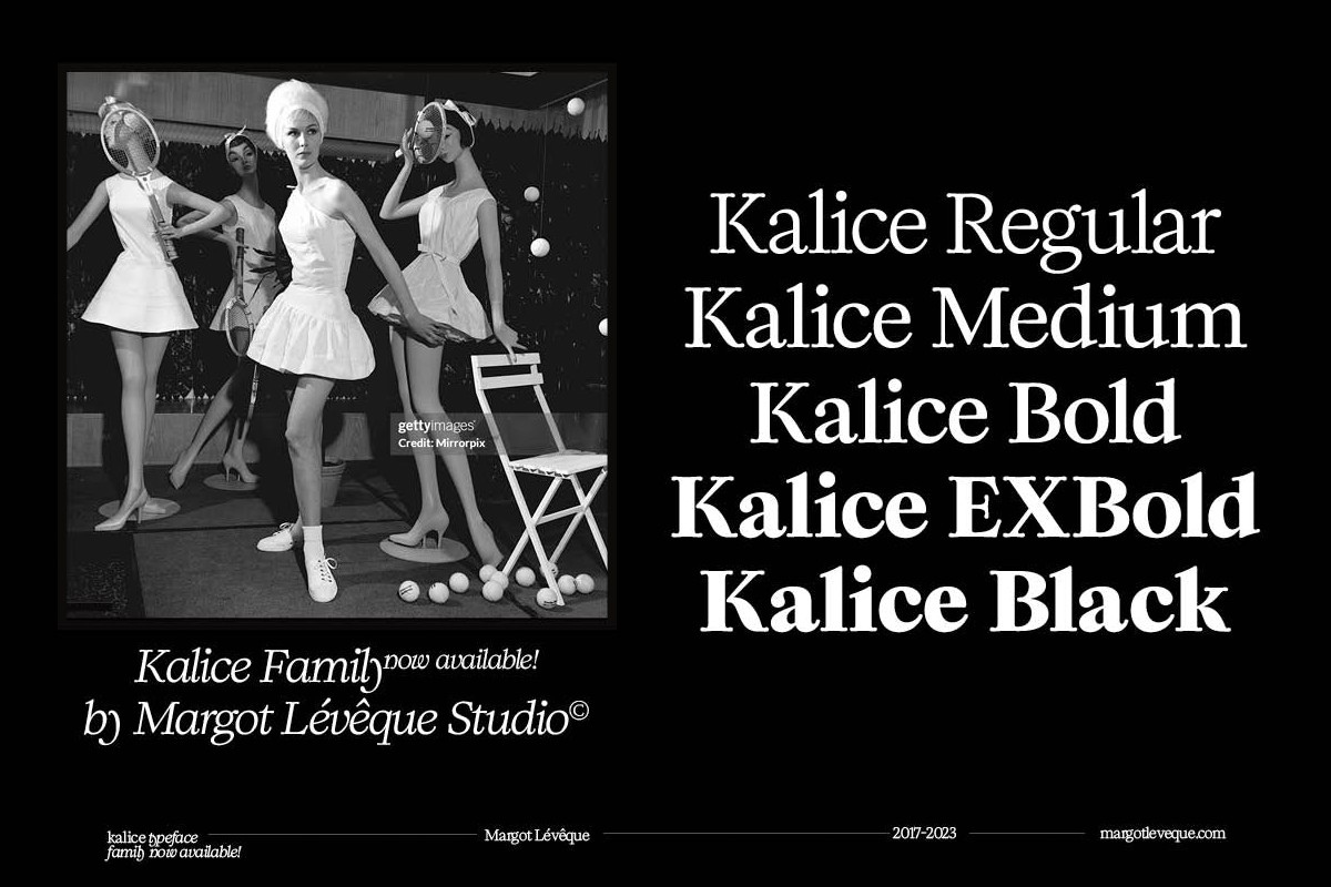 Kalice Regular Font preview