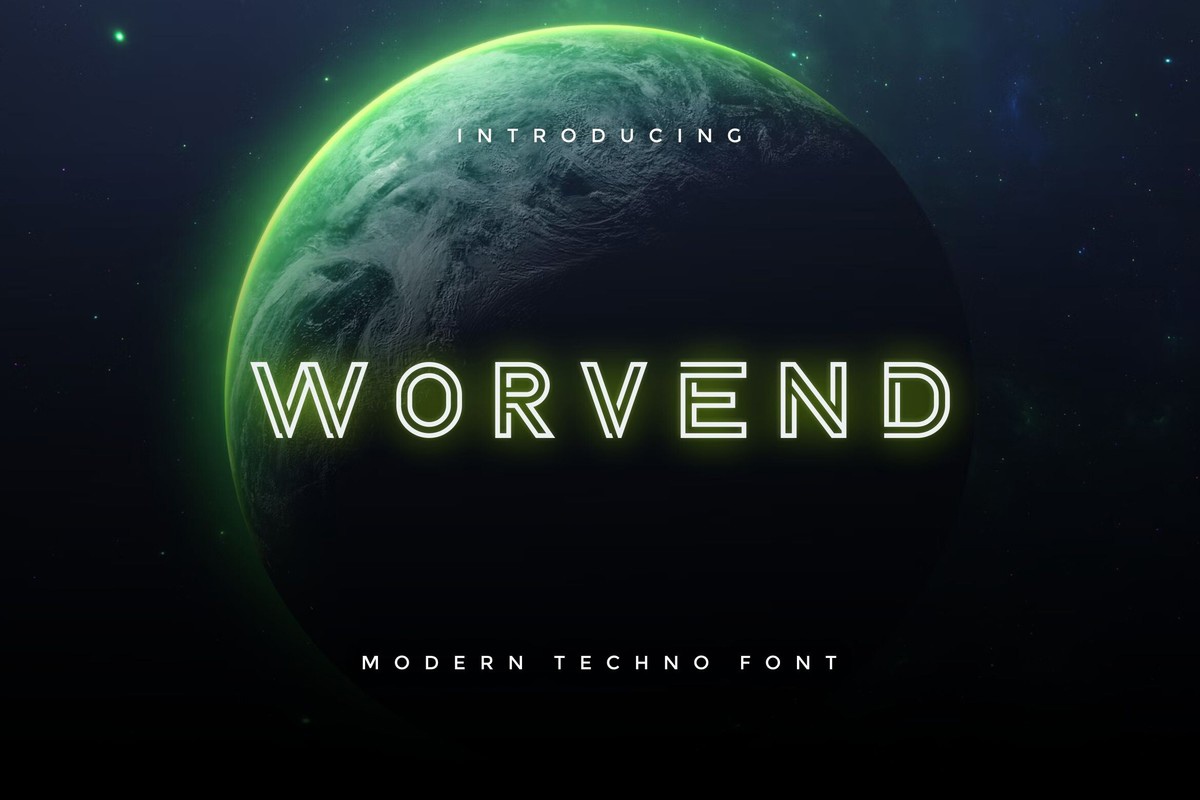 Worvend Font preview