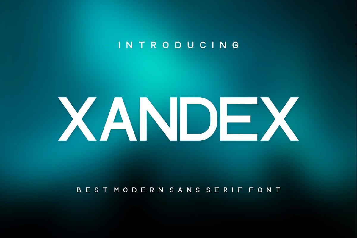 Xandex Font preview