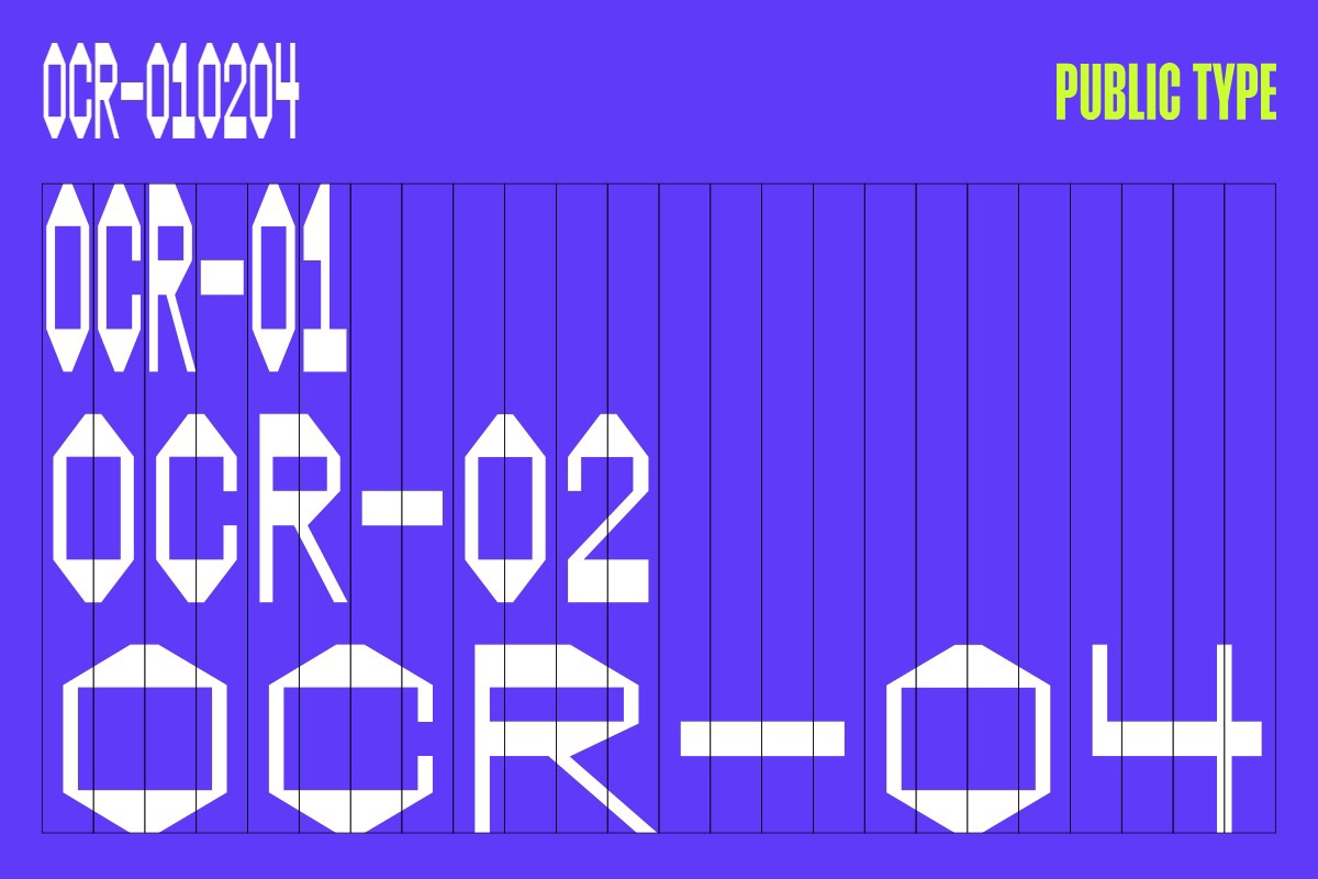 OCR-010204 Font preview