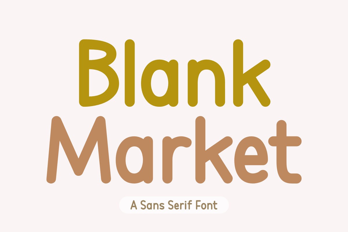 Blank Market Font preview