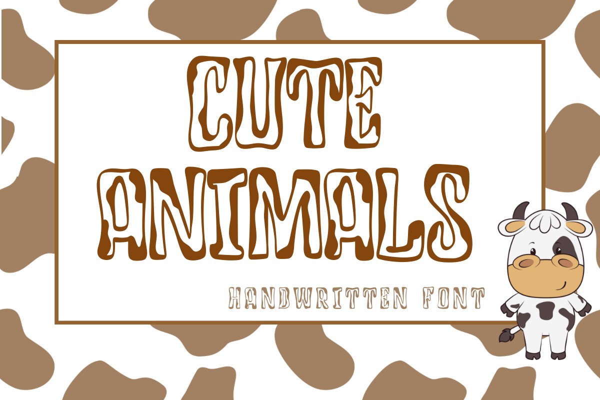 Cute Animals Font preview