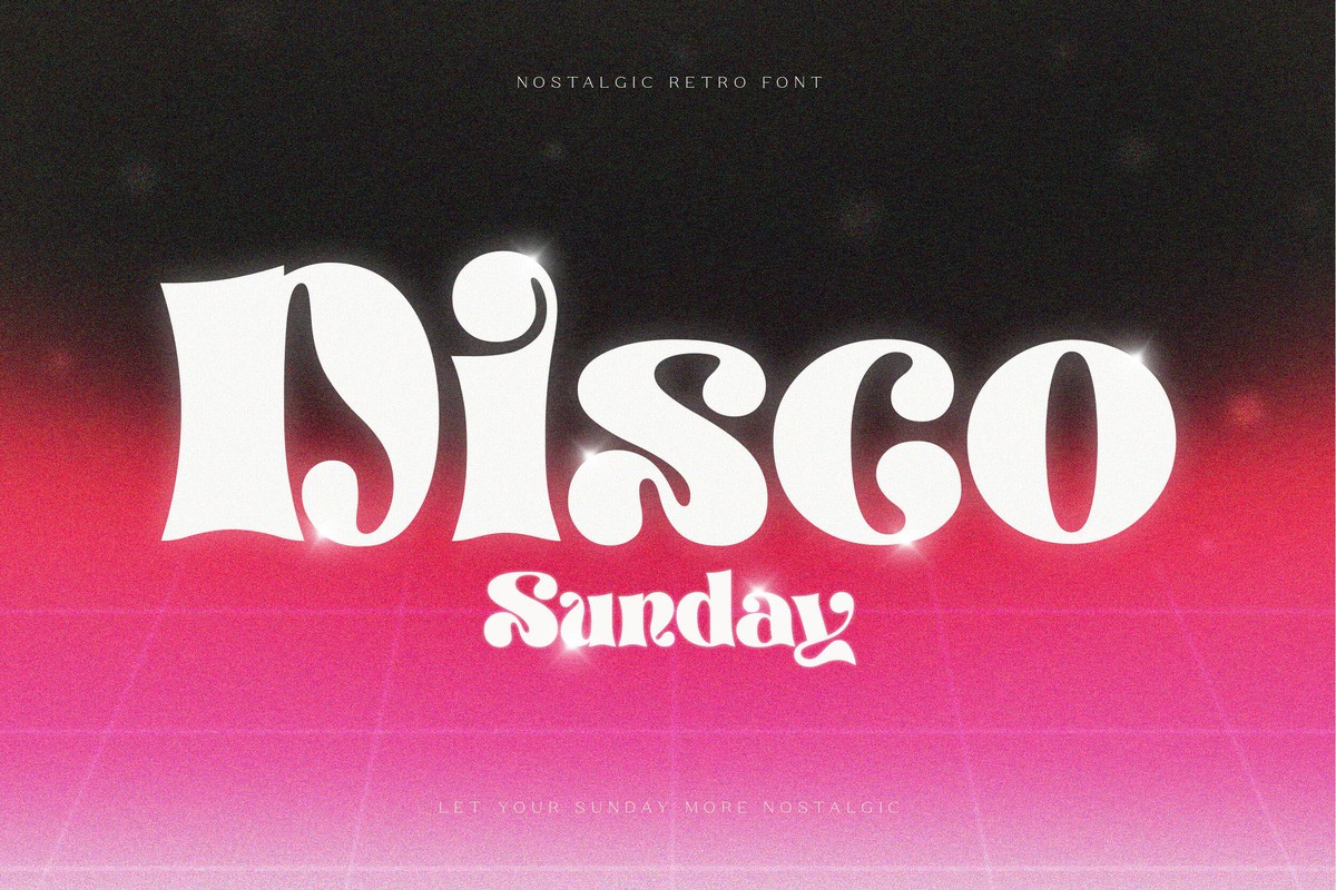 Disco Sunday Font preview