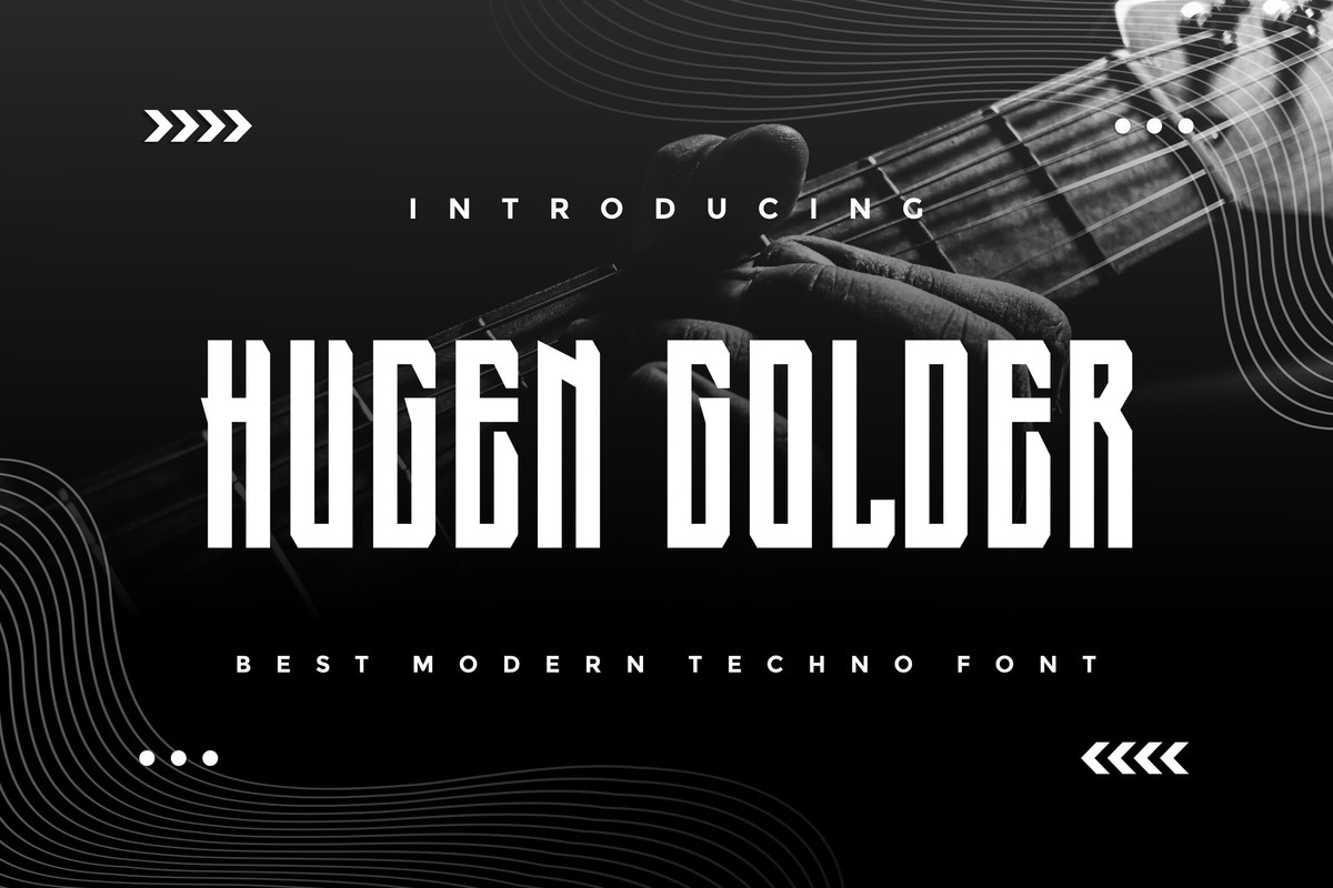 Hugen Golder Regular Font preview