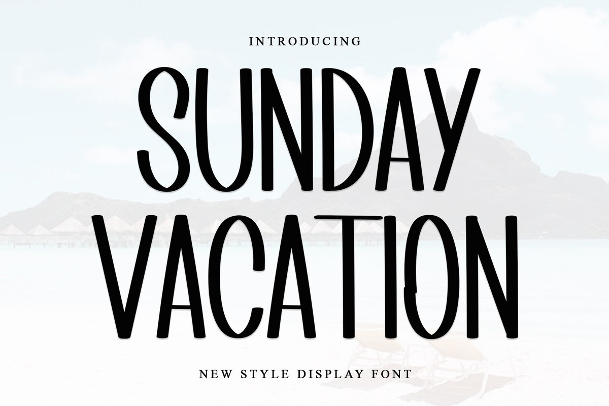 Sunday Vacation Font preview