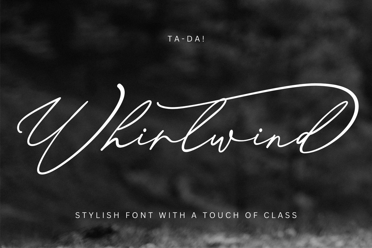 Whirlwind Font preview