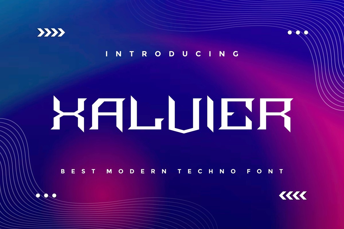 Xalvier Regular Font preview